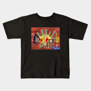 DETROIT-MOTOR CITY TAGGIN' Kids T-Shirt